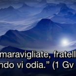 Non vi maravigliate, fratelli, se il mondo vi odia