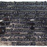 I servitori di Dio devono ordinare e fare in modo che nella Chiesa non vengano insegnate dottrine diverse da quelle degli apostoli